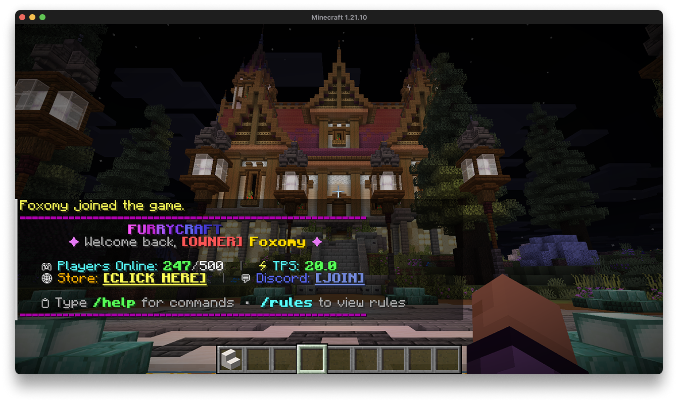 Minecraft window